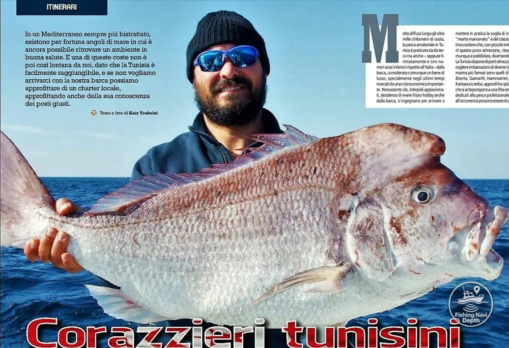 Articolo di rivista sulla pesca dei pagri in Tunisia